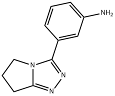 Benzenamine, 3-(6,7-dihydro-5H-pyrrolo[2,1-c]-1,2,4-triazol-3-yl)- Struktur