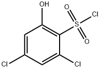 2,4-dichloro-6-hydroxybenzene-1-sulfonyl chloride Struktur