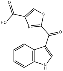 4-Thiazolecarboxylic acid, 2-(1H-indol-3-ylcarbonyl)- Struktur