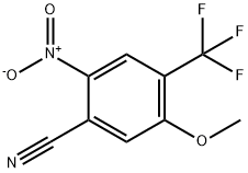 Benzonitrile, 5-methoxy-2-nitro-4-(trifluoromethyl)- Struktur