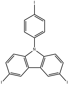 3,6-Diiodo-9-(4-iodophenyl)-9H-carbazole Struktur