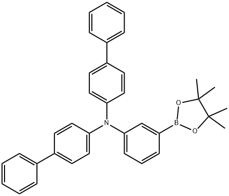 [1,1'-Biphenyl]-4-amine, N-[1,1'-biphenyl]-4-yl-N-[3-(4,4,5,5-tetramethyl-1,3,2-dioxaborolan-2-yl)phenyl]- Struktur