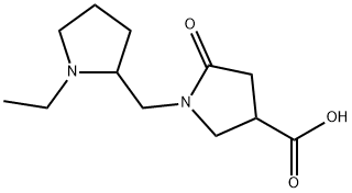 3-Pyrrolidinecarboxylic acid, 1-[(1-ethyl-2-pyrrolidinyl)methyl]-5-oxo- Struktur