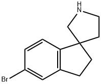 5-Bromo-2,3-dihydrospiro[indene-1,3'-pyrrolidine Struktur