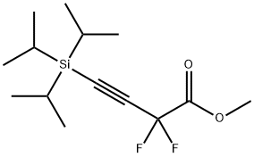 3-Butynoic acid, 2,2-difluoro-4-[tris(1-methylethyl)silyl]-, methyl ester Struktur