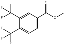 Benzoic acid, 3,4-bis(trifluoromethyl)-, methyl ester Struktur