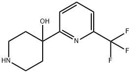 4-Piperidinol, 4-[6-(trifluoromethyl)-2-pyridinyl]- Struktur