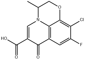 7H-Pyrido[1,2,3-de]-1,4-benzoxazine-6-carboxylic acid, 10-chloro-9-fluoro-2,3-dihydro-3-methyl-7-oxo- Struktur