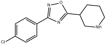 Piperidine, 3-[3-(4-chlorophenyl)-1,2,4-oxadiazol-5-yl]- Struktur