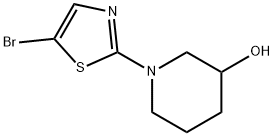 5-Bromo-2-(piperidin-3-ol)thiazole Struktur