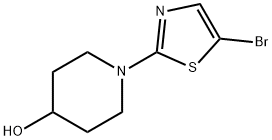 5-Bromo-2-(piperidin-4-ol)thiazole Struktur