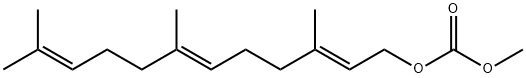 Methyl (2E,6E)-3,7,11-trimethyl-2,6,10-dodecatrien-1-yl carbonate Struktur