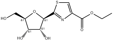 2-β-D-Ribofuranosyl-4-thiazolecarboxylic Acid Ethyl Ester Struktur