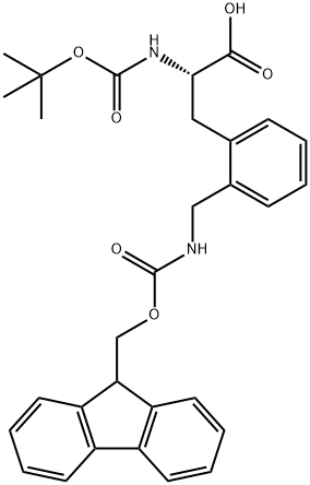 Boc-2-(Fmoc-aminomethyl)-L-Phe-OH Struktur