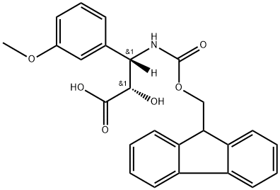 N-(9H-Fluoren-9-yl)MethOxy]Carbonyl (2S,3S)-3-Amino-2-hydroxy-3-(3-methoxy-phenyl)propionic acid Struktur