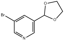 3-bromo-5-(1,3-dioxolan-2-yl)pyridine Struktur