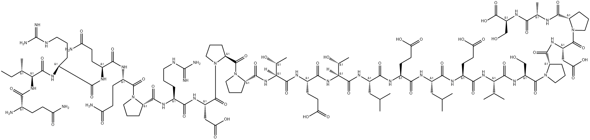 NH2-QIRQQPRDPPTETLELEVSPDPAS-OH trifluoroacetate salt Struktur