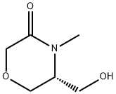 (R)-5-(hydroxymethyl)-4-methylmorpholin-3-one Struktur