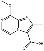 Imidazo[1,2-a]pyrazine-3-carboxylic acid, 8-methoxy-2-methyl- Struktur