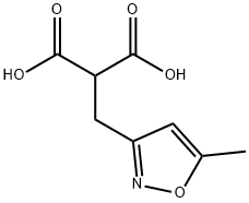 2-[(5-methyl-1,2-oxazol-3-yl)methyl]propanedioic acid Struktur