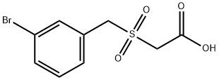 Acetic acid, 2-[[(3-bromophenyl)methyl]sulfonyl]- Struktur