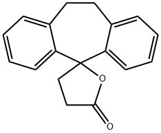 Spiro[5H-dibenzo[a,d]cycloheptene-5,2'(5'H)-furan]-5'-one, 3',4',10,11-tetrahydro- Struktur