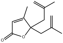 2(5H)-Furanone, 4-methyl-5,5-bis(2-methyl-2-propen-1-yl)- Struktur