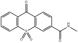 9H-Thioxanthene-3-carboxamide, N-methyl-9-oxo-, 10,10-dioxide Struktur