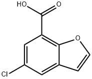 7-Benzofurancarboxylic acid, 5-chloro- Struktur