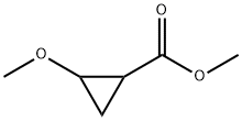 Cyclopropanecarboxylic acid, 2-methoxy-, methyl ester Struktur