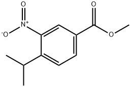 Benzoic acid, 4-(1-methylethyl)-3-nitro-, methyl ester Struktur