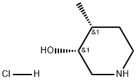 (3R,4R)-4-Methylpiperidin-3-ol hydrochloride Struktur