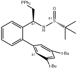 [S(R)]-N-[(1S)-1-[3',5'-Bis(1,1-dimethylethyl)[1,1'-biphenyl]-2-yl]-2-(diphenylphosphino)ethyl]-2-methyl-2-propanesulfinamide Struktur