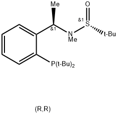 [S(R)]-N-[(R)-1-[2-(Di-tert-butylphosphanyl)phenyl]ethyl]-N,2-dimethyl-2-propanesulfinamide Struktur