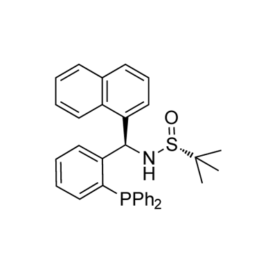 [S(R)]-N-[(R)-[2-(Diphenylphosphino)phenyl]-1-naphthalenylmethyl]-2-methyl-2-propanesulfinamide Struktur