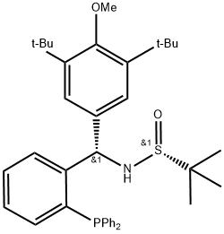 [S(R)]-N-[(S)-[3,5-Bis(1,1-dimethylethyl)-4-methoxyphenyl][2-(diphenylphosphino)phenyl]methyl]-2-methyl-2-propanesulfinamide Struktur