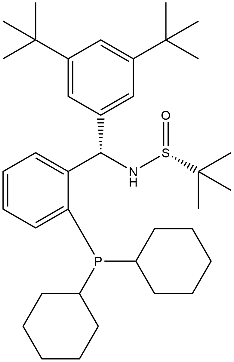 [S(R)]-N-[(S)-3,5-Bis(dimethylethyl)phenyl][2-(dicyclohexylphosphanyl)phenyl]-2-methyl-2-propanesulfinamide, , 結(jié)構(gòu)式