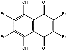 1,4-Naphthalenedione, 2,3,6,7-tetrabromo-5,8-dihydroxy- Struktur