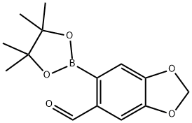 1,3-Benzodioxole-5-carboxaldehyde, 6-(4,4,5,5-tetramethyl-1,3,2-dioxaborolan-2-yl)- Struktur