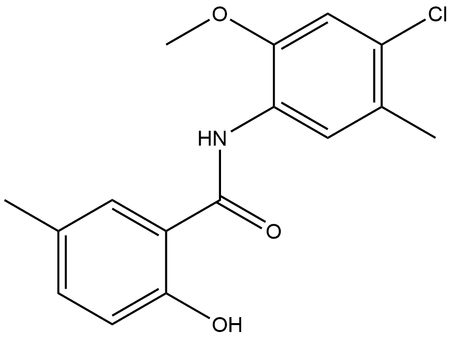 N-(4-Chloro-2-methoxy-5-methylphenyl)-2-hydroxy-5-methylbenzamide Struktur