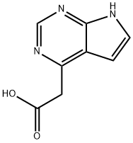 7H-Pyrrolo[2,3-d]pyrimidine-4-acetic acid Struktur