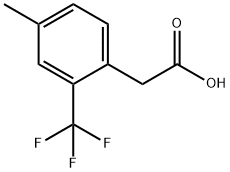 Benzeneacetic acid, 4-methyl-2-(trifluoromethyl)- Struktur