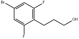 3-(4-bromo-2,6-difluorophenyl)propan-1-ol Struktur