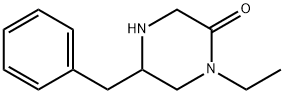 2-Piperazinone, 1-ethyl-5-(phenylmethyl)- Struktur