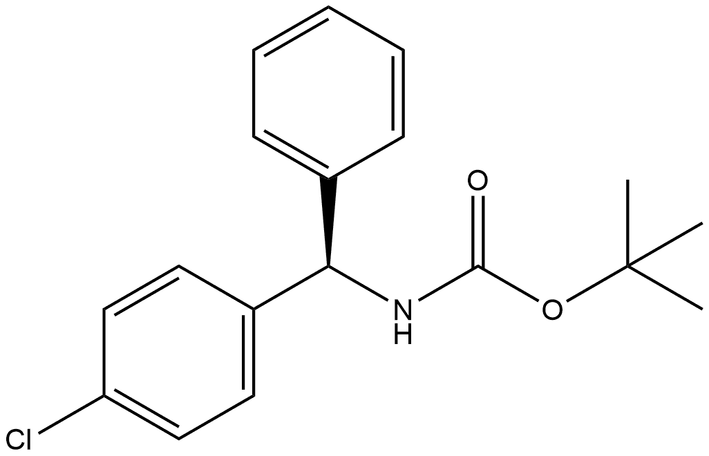 Carbamic acid, N-[(R)-(4-chlorophenyl)phenylmethyl]-, 1,1-dimethylethyl ester Struktur