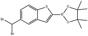 Benzo[b]thiophene, 5-(dibromomethyl)-2-(4,4,5,5-tetramethyl-1,3,2-dioxaborolan-2-yl)- Struktur