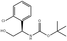 Carbamic acid, N-[(1R)-1-(2-chlorophenyl)-2-hydroxyethyl]-, 1,1-dimethylethyl ester Struktur