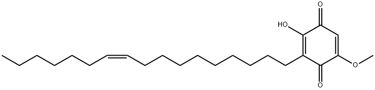 2,5-Cyclohexadiene-1,4-dione, 3-(10Z)-10-heptadecen-1-yl-2-hydroxy-5-methoxy- Struktur