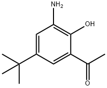 Ethanone, 1-[3-amino-5-(1,1-dimethylethyl)-2-hydroxyphenyl]- Struktur