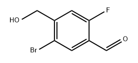 Benzaldehyde, 5-bromo-2-fluoro-4-(hydroxymethyl)- Struktur